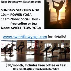 Sweet Flow Yoga - ONLY TWO SPOTS LEFT IN WINTER YOGA! MESSAGE ME NOW TO RESERVE YOUR PLACE! 12pm noon class, plus free coffee or tea, Starting Nov 1