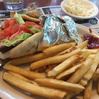 Holbrook Diner - Beef gyro with fries. It was soooooooo good! - Diners Near Me - Holbrook, New York