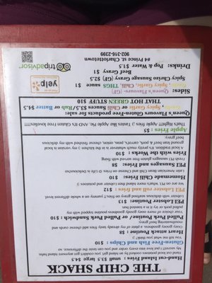 Menu photo 6 The Chip Shack Charlottetown, PE Menu photo 6 The Chip Shack Charlottetown, PE