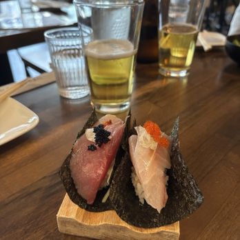 Nara - hamachi handroll & shima aji handroll - Japanese Near Me - San Francisco, California