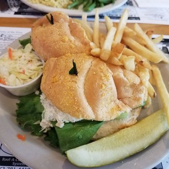 Key West Diner - This is the chicken salad sandwich with fries, cole slaw and a pickle.. - Diners Near Me - Stuart, Florida Key West Diner - This is the chicken salad sandwich with fries, cole slaw and a pickle.. - Diners Near Me - Stuart, Florida