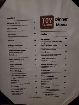 Menu photo 2 Toy Soldier San Francisco, CA Menu photo 2 Toy Soldier San Francisco, CA