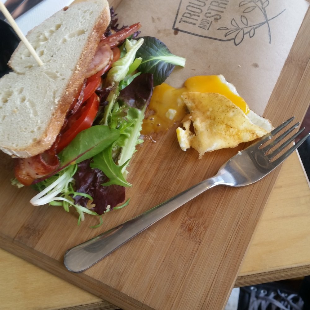 Trouble and Strife - The BLT after I hit the eggs oops! - Coffee & Tea Near Me - Adelaide, SA Trouble and Strife - The BLT after I hit the eggs oops! - Coffee & Tea Near Me - Adelaide, SA