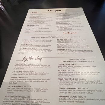 110 Grill - Menu - New American Near Me - Southington, Connecticut