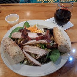 Bacon avocado Chicken salad. Small size! Mango vinegrette dressing. Bacon avocado Chicken salad. Small size! Mango vinegrette dressing.