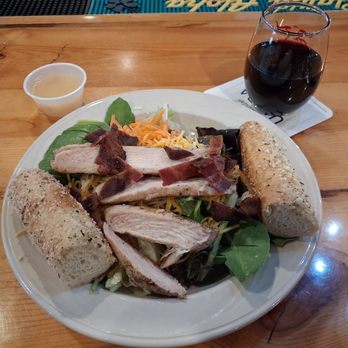 Longhorn Saloon & Grill - Bacon avocado Chicken salad. Small size! Mango vinegrette dressing. - Wine Bars Near Me - Sundance, Wyoming Longhorn Saloon & Grill - Bacon avocado Chicken salad. Small size! Mango vinegrette dressing. - Wine Bars Near Me - Sundance, Wyoming