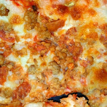 Romeo's Pizza - The half sheet with pepperoni and sausage. - Pizza Near Me - Columbus, Ohio Romeo's Pizza - The half sheet with pepperoni and sausage. - Pizza Near Me - Columbus, Ohio