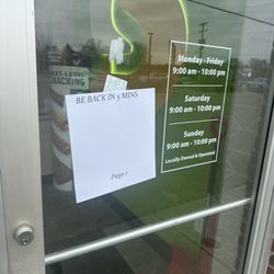 Went to pick up my order and Subway is open but says "BeBack in 5 minutes" didn't get order