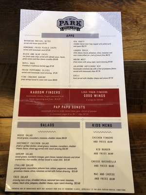 Menu photo 2 Park Grill & Bar Miamisburg, OH Menu photo 2 Park Grill & Bar Miamisburg, OH