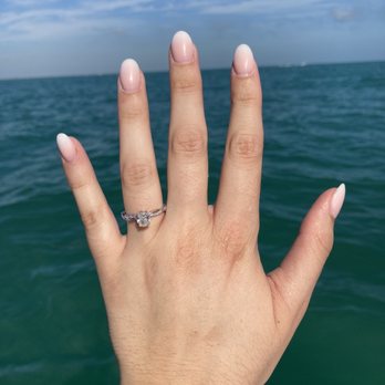 C C Nails - Pink to white ombre acrylic nails - Nail Salons Near Me - Tampa, Florida C C Nails - Pink to white ombre acrylic nails - Nail Salons Near Me - Tampa, Florida