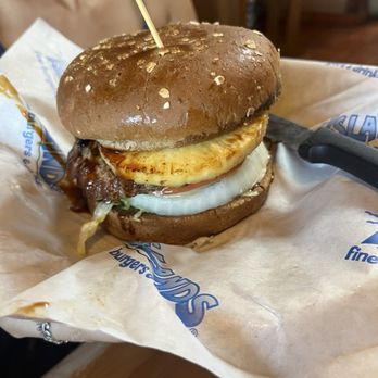 Islands Restaurant - Hawaiian Burger on Wheat Bun - Burgers Near Me - Northridge, California Islands Restaurant - Hawaiian Burger on Wheat Bun - Burgers Near Me - Northridge, California