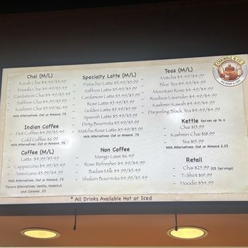 Chaiwale & Co. - Menu - Cafes Near Me - Orange, California Chaiwale & Co. - Menu - Cafes Near Me - Orange, California