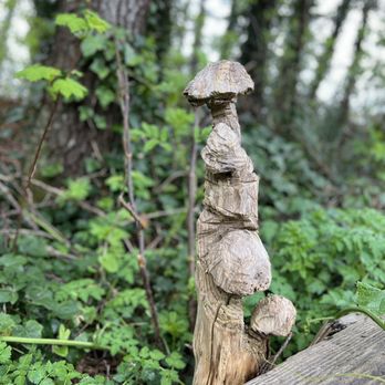 Jacobsen Salt - a stone statue in the woods - Specialty Food Near Me - Tillamook, Oregon