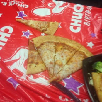 Chuck E. Cheese - My pizza that the employee threw on the table without asking me if I wanted to take it. - Pizza Near Me - Newark, California