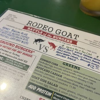 Rodeo Goat - Just a shot of part of the front menu - Burgers Near Me - Dallas, Texas