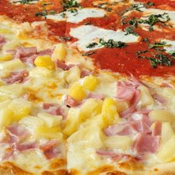 Napoli's Pizzeria - Large pizza. Half Hawaiian, half margarita