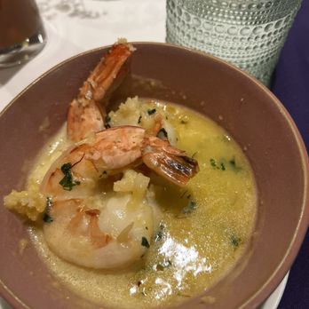 FIA - Shrimp & Garlic with cornbread crumble - Latin American Near Me - Philadelphia, Pennsylvania