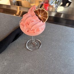 Soft serve strawberry margarita