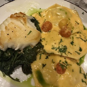 Atlantic Fish - Seabass with lobster ravioli - Seafood Near Me - Boston, Massachusetts