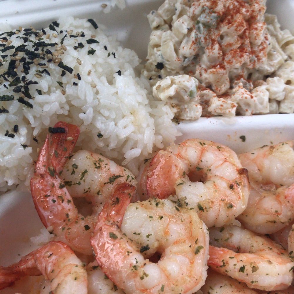 Terry's Kitchen - garlic prawns & mac salad - Comfort Food Near Me - Bellevue, Washington Terry's Kitchen - garlic prawns & mac salad - Comfort Food Near Me - Bellevue, Washington