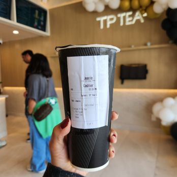 TP Tea - Sesame Iron Goddess Cube Pearl Milk Tea w/ Boba ~$7.40. Added additional topping on top of the cube pearls it comes with. - Bubble Tea Near Me - Cerritos, California TP Tea - Sesame Iron Goddess Cube Pearl Milk Tea w/ Boba ~$7.40. Added additional topping on top of the cube pearls it comes with. - Bubble Tea Near Me - Cerritos, California
