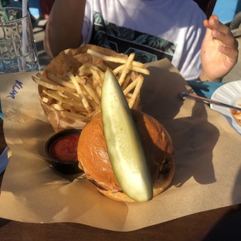 Flying Pig Pub & Kitchen - Kids burger. Huge and great quality meat. - Pubs Near Me - Oceanside, California