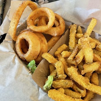Local Heroes - Fried pickles and onion rings - Burgers Near Me - Auburn, California