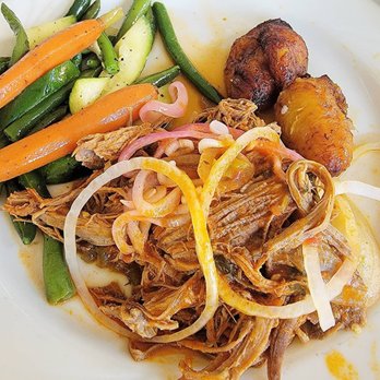 Coco Palm Restaurant - Ropa Vieja (Braised Beef) with Veggies & Plantains - Cuban Near Me - Pomona, California