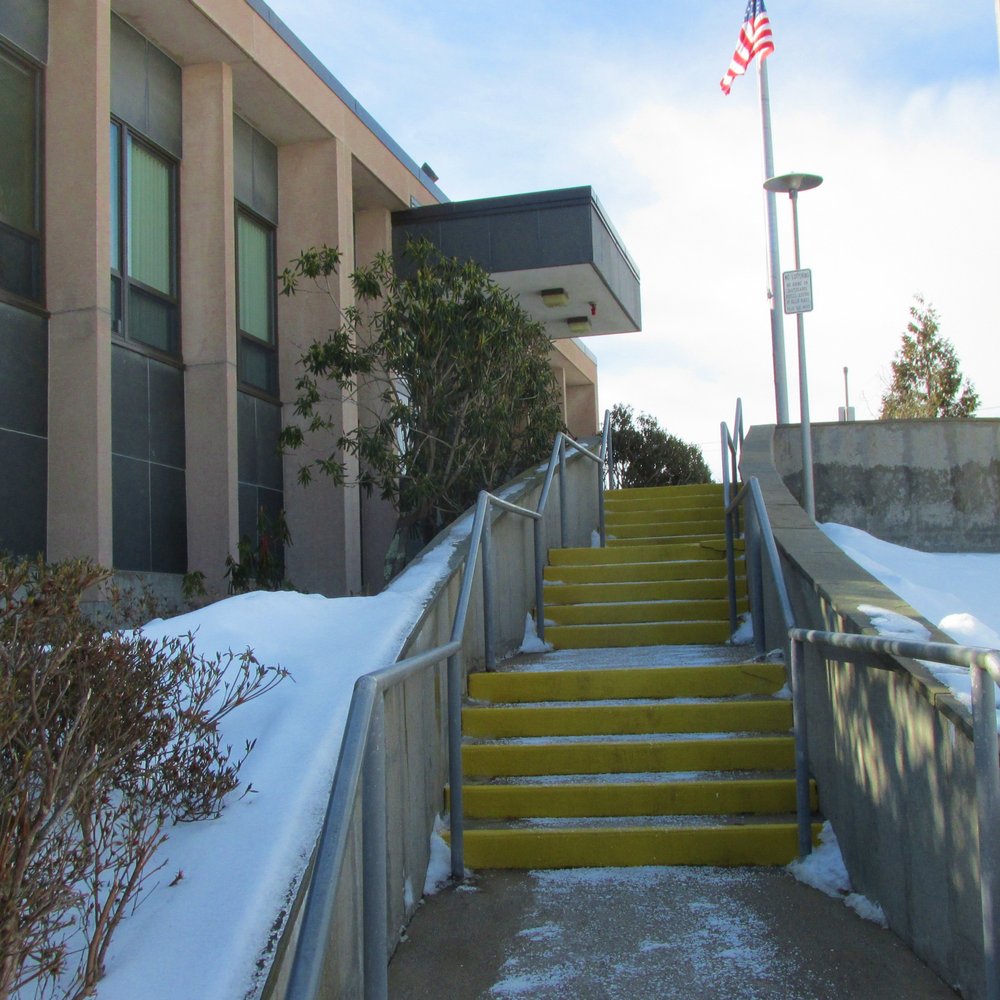 Southworth Library - Steps get a bit icy - Libraries Near Me - Dartmouth, Massachusetts