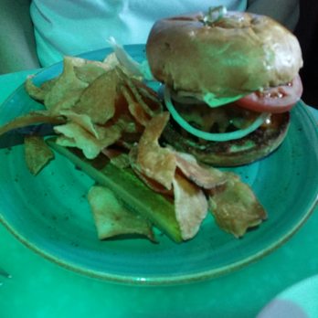 Pier W - Angus burger with homemade chips! - Seafood Near Me - Lakewood, Ohio