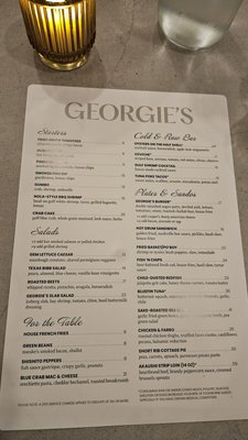 Menu photo 8 Georgie's Georgetown, TX