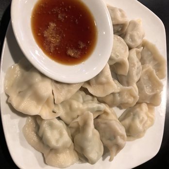 Chin's Kitchen - A7. Trio Combo Dumplings - seafood (shrimp/egg/chive), seafood (shrimp/pork/chive), pork/chive. Delicious - Chinese Near Me - Portland, Oregon