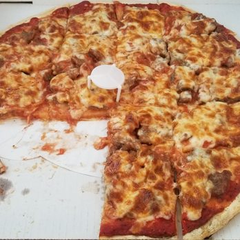 Nonnies Pizza - Large double dough Sausage and Cheese - Pizza Near Me - Woodridge, Illinois Nonnies Pizza - Large double dough Sausage and Cheese - Pizza Near Me - Woodridge, Illinois