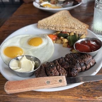 The Rockefeller - Manhattan Beach - Steak & Eggs is what this is called. It was good only thing is i was expecting it to be more food. - Gastropubs Near Me - Manhattan Beach, California The Rockefeller - Manhattan Beach - Steak & Eggs is what this is called. It was good only thing is i was expecting it to be more food. - Gastropubs Near Me - Manhattan Beach, California