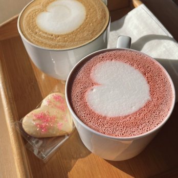 Hiel Cafe - Beetroot latte and maple latte. - Cafes Near Me - Burnaby, British Columbia Hiel Cafe - Beetroot latte and maple latte. - Cafes Near Me - Burnaby, British Columbia