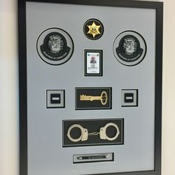Custom Framing & Design - Department of Corrections Shadowbox
