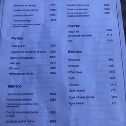 Food menu Food menu
