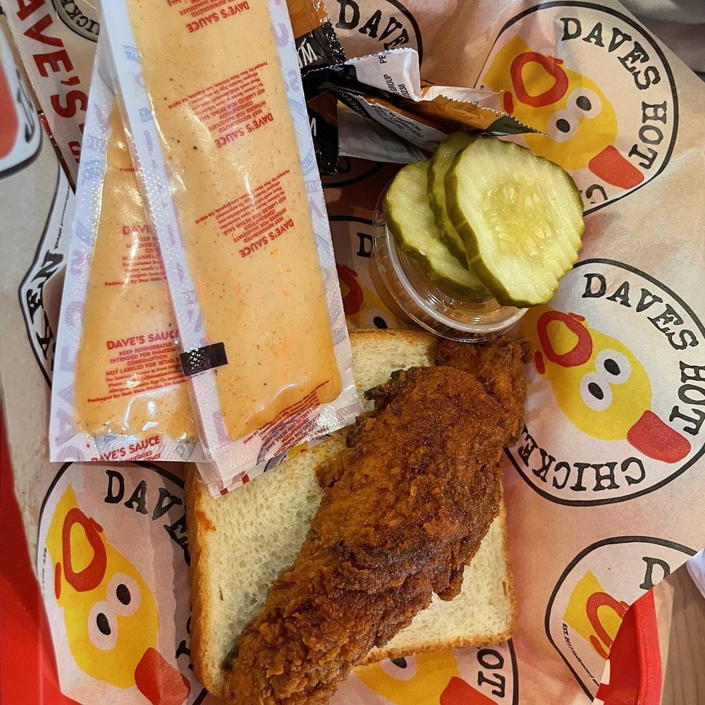 Dave's Hot Chicken - Single Tender hot and yes there hot is hot - Chicken Shop Near Me - Meridian, Idaho Dave's Hot Chicken - Single Tender hot and yes there hot is hot - Chicken Shop Near Me - Meridian, Idaho