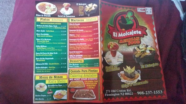 Menu photo 2 El Molcajete Flemington, NJ