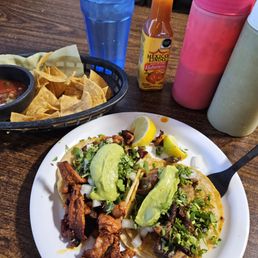 Al Pastor and Carnitas tacos Al Pastor and Carnitas tacos