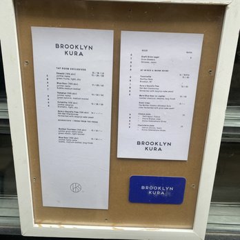 Brooklyn Kura - Menu - Breweries Near Me - Brooklyn, New York