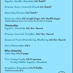 Cerulean Sweets - MENU pt2
