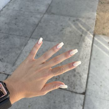 Palatial Nail Lounge - Gel x white pearl - Nail Salons Near Me - Beverly Hills, California