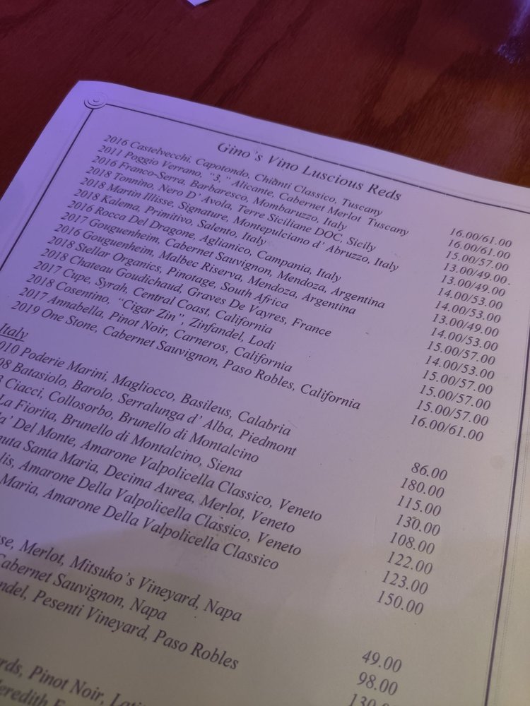 Gino's Vino Osteria