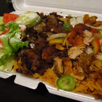 Little Morocco - Combo (Chicken/Lamb) over Rice - Food Stands Near Me - New York, New York Little Morocco - Combo (Chicken/Lamb) over Rice - Food Stands Near Me - New York, New York