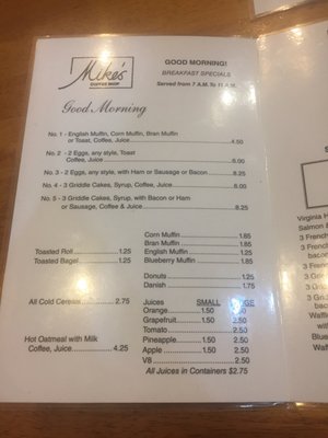 Menu photo 3 Mike's Coffee Shop Brooklyn, NY