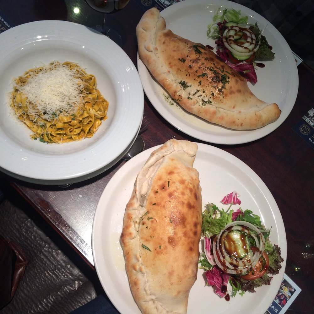 Coia's Cafe - Two F.B. (Austin Powers reference there!) Calzones and tagliatelle, heavy on the Parmesan - Cafes Near Me - Glasgow, GLG