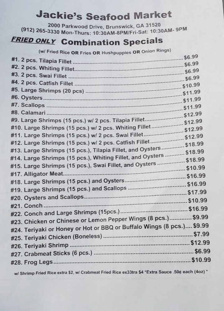 JACKIE’S SEAFOOD MARKET Updated October 2024 10 Photos 2000