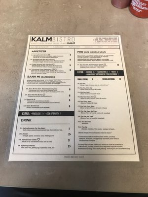 Menu photo 4 KALM Bistro Johnson City, TN