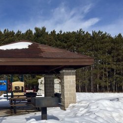 McCullough Park - Picnic Shelter & Grill, Playground is behind it